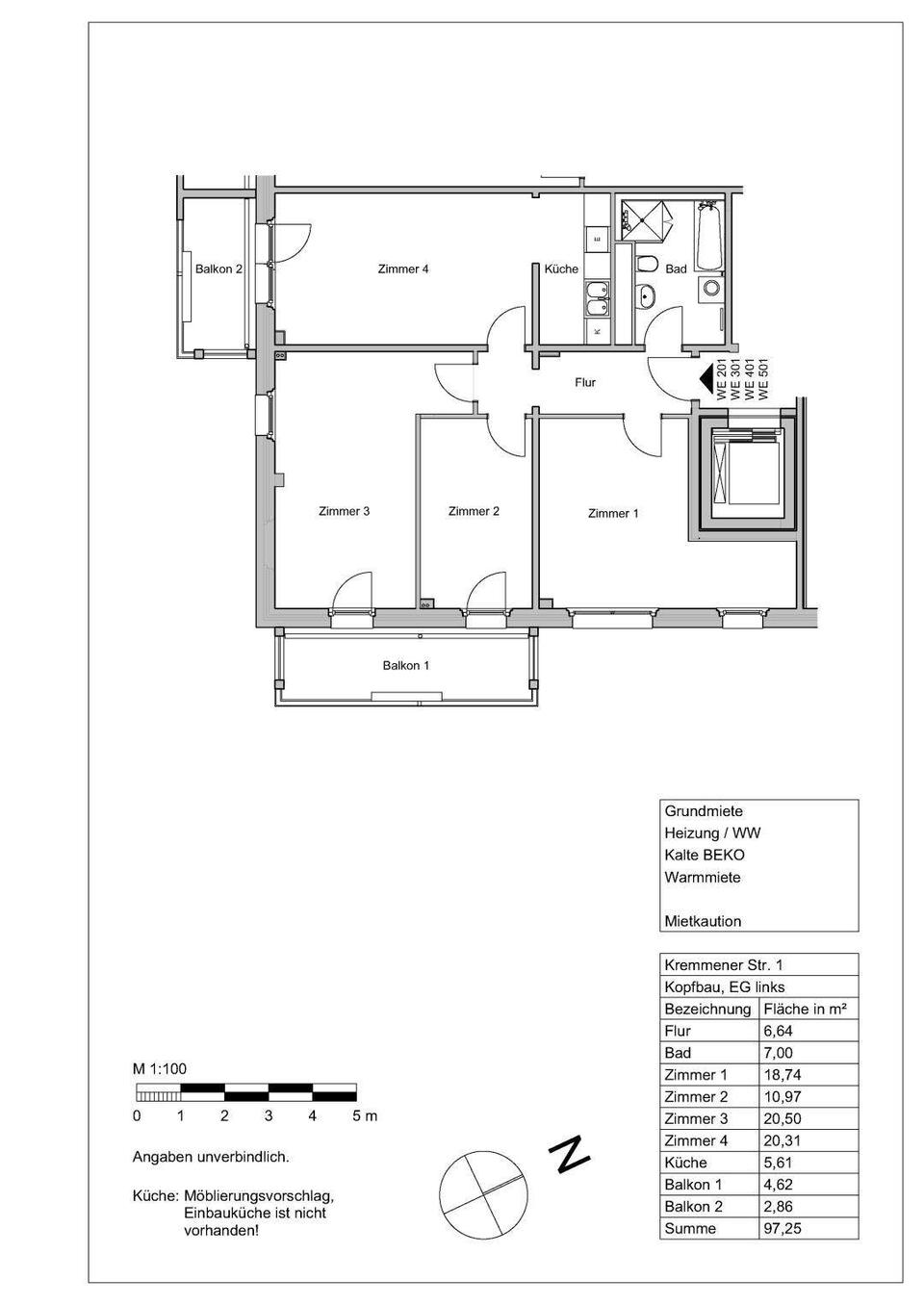 Grundriss Kremmener Straße 1, 16515 Oranienburg