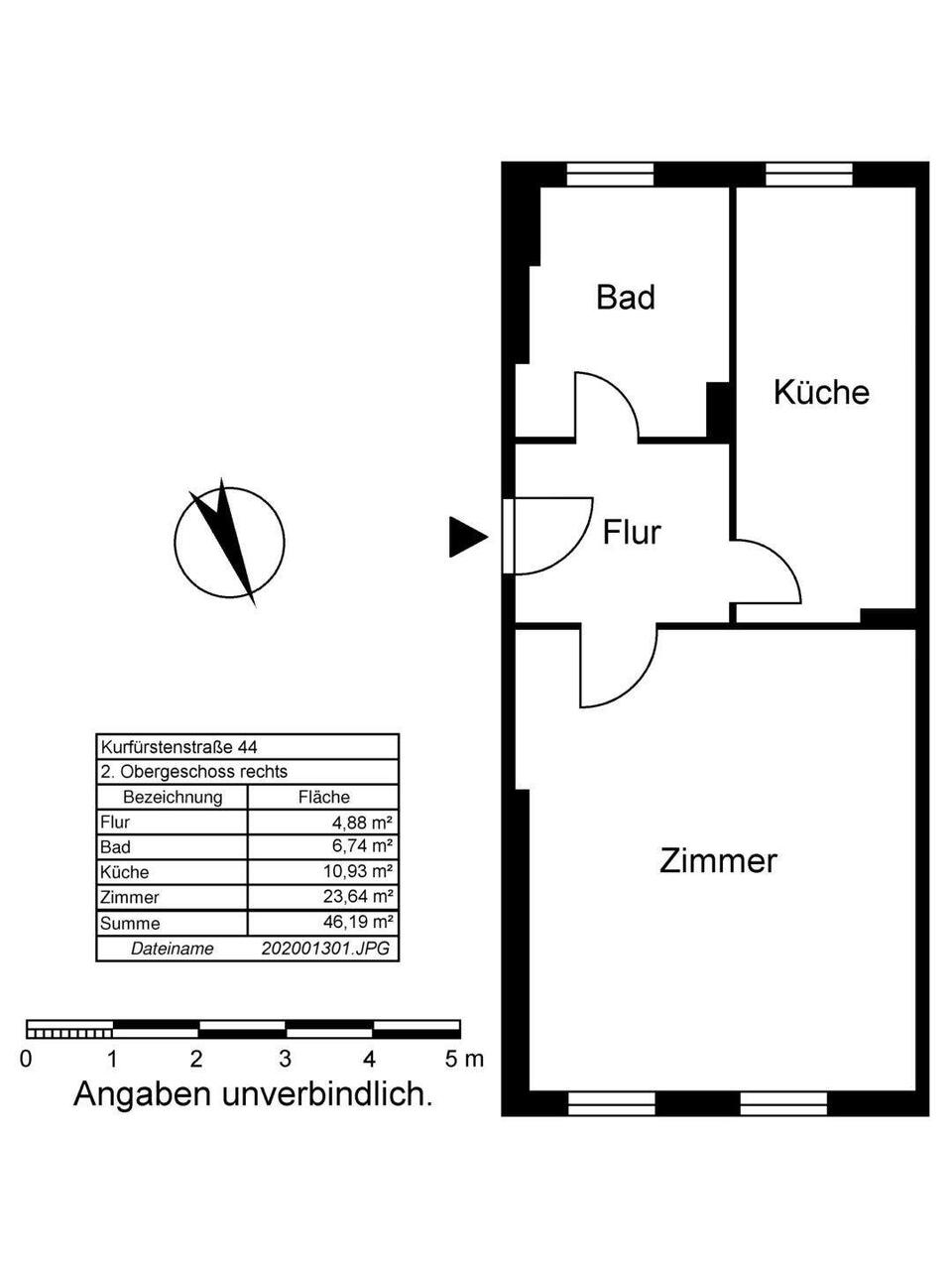 Grundriss Kurfürstenstraße 44, 16515 Oranienburg 